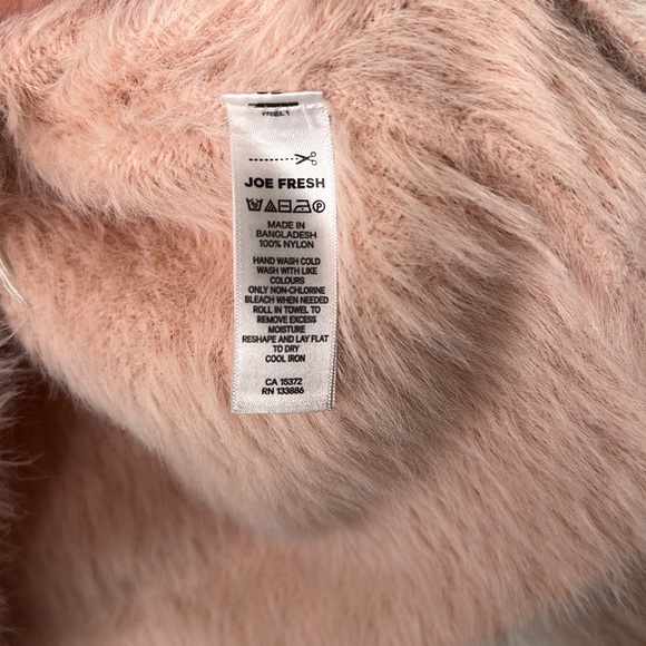 Joe Fresh X Jillian Harrison Fuzzy Sweater Womens Size L Pink - Picture 4 of 5
